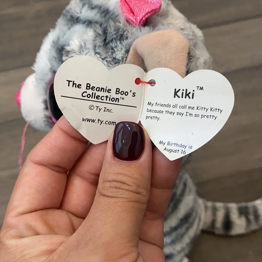 Ty Beanie Boos - Kiki The‎ Grey Cat (Glitter Eyes)